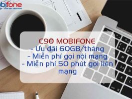 Sim số đẹp C90 gói cước ưu đãi của nhà mạng Mobifone 